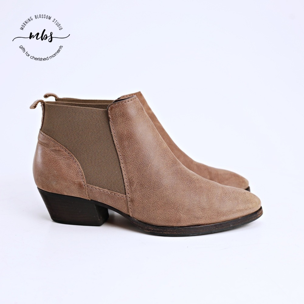 Aquatalia Fionna Sport Leather Bootie Brown Women 6.5